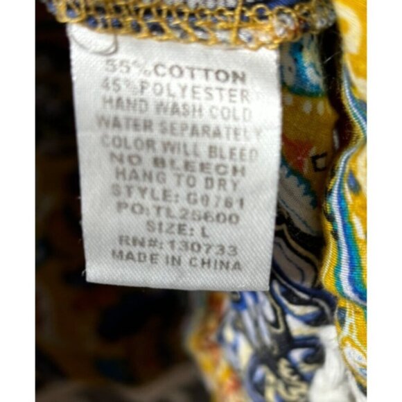 Umgee Womens Colorful Boho Style Blouse‎ Tassels Size L - Picture 6 of 7